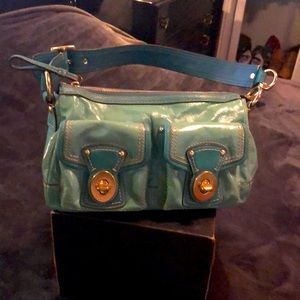 Turquoise Coach purse